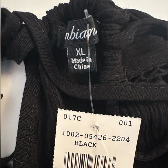 Ambiance Black Summer Spring Vacation Travel Boho Tank Top Size XL New with tags - Picture 5 of 6